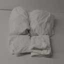 LBRO2M 100% Linen Sheet Set Queen Size, Bed Sheets 4 Piece Sets, Solid Color Natural Flax Bed Sheets Soft Breathable Bedding,16" Deep Pocket,All Season (Queen, White)