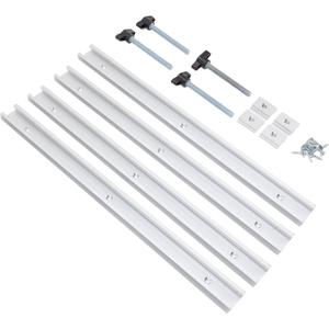 Fabater Table Saw Crosscut Sled Kit, T Track and Slider Kit, Aluminum Alloy Woodworking Sliding Slot Rail T Slot Miter Track Jig, Table Saw Accessories for DIY Woodworking Projects