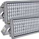 Kekeou LED Flood Light Outdoor Flood Lights 100W* 2Pack Stadium Light Surge 6KV 14000lm 6500K IP67 Waterproof Super Bright Security Lights for Garden, Lawn, Farm