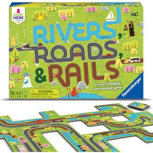 Ravensburger Rivers, Roads and Rails - Innovative Matching Game for Kids | Encourages Strategic Thinking | Award-Winning Design