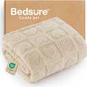 Bedsure Dog Blankets for Small Dogs Washable - Fluffy Fuzzy Cat Puppy Blanket with Premium 300GSM Coral Fleece Soft for Pet Kitten Doggy, White, 25x35IN