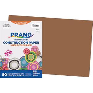 Prang (Formerly SunWorks) Construction Paper, Brown, 12" x 18", 50 Sheets