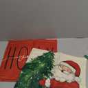 4TH Emotion Red Christmas Pillow Covers 16x16 Set of 4 Farmhouse Decorations Snowman Wreath Santa Claus Tree Merry Christmas Holly Jolly Winter Holiday Decor for Home Couch