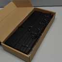 Decorative Key Hanging Rack with 4 Double Hooks  Easy Install Natural Wooden Key and Mail Holder for Wall Mount  Entryway Decor Rack with Shelf (Carbon Black)