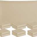 FreshCulture Beige Pillowcases Queen Size 12 Pack - Bulk Pillowcase Set - Envelope Closure - Soft Brushed Microfiber Fabric - 20x30 Inches Pillow Case Set of 12 for Home, Hotels, Schools