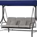 Porch Swing Canopy Replacement Top, Swing Chair Canopy Replacement for GT Porch Swing Model GCS00229C (Blue)