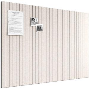 Bumusty Large Cork Board Alternative-48 x 36" Felt Bulletin Board Tiles, with 30 Pushpins, 70 Adhesive Tabs, Fine-Stripe 12-Pack, Cork Boards for Office Push Pin Board Felt Board-Oatmeal