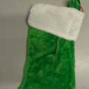 Fluffy Christmas stocking for Gifts, Green