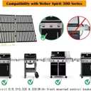 Firsgrill Replacement for Weber Spirit 300, 310, 320 Series, Spirit 700, Genesis Silver B/C, Genesis Gold B/C, Genesis Platinum B/C Gas Grills Parts (17.5" Cooking Grates 7638)