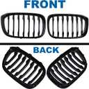 X3 G01 X4 G02 Grille - Black Kidney Grill Compatible With 2018-2021 X3 G01 2019-2021 X4 G02ABS Single Slat Gloss Black