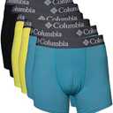 Columbia 6 Pack Performance Boxer Brief, Medium (Teal/Neon Green/Black)
