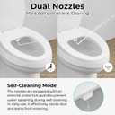 Bidet Toilet Seat,Non-Electric Quiet-Close,Fits Round Toilets,Adjustable Water Pressure and Self-Cleaning Dual Nozzles
