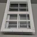 Yuzzy 12" x 18" Shed Windows with Tempered Glass and Fiberglass Screen, 2 Pack Small Sliding Windows for Shed, Chicken Coop, Playhouse, Household, Garage, Barns (White)