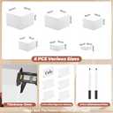 6Pcs Buffet Risers with Mini Sign and Maker, Acrylic Food Risers for Buffet Table, White Food Display Stands for Party, Collectibles Jewelry Display Stand, Acrylic Boxes Nesting Risers(10",9",8",7",6",5")