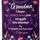 Grandma Gifts Blanket - Unique Birthday Gifts for My Dear Grandma, Nana Gift on Mother's Day Christmas - Soft Throw Blanket Present 60" x 50