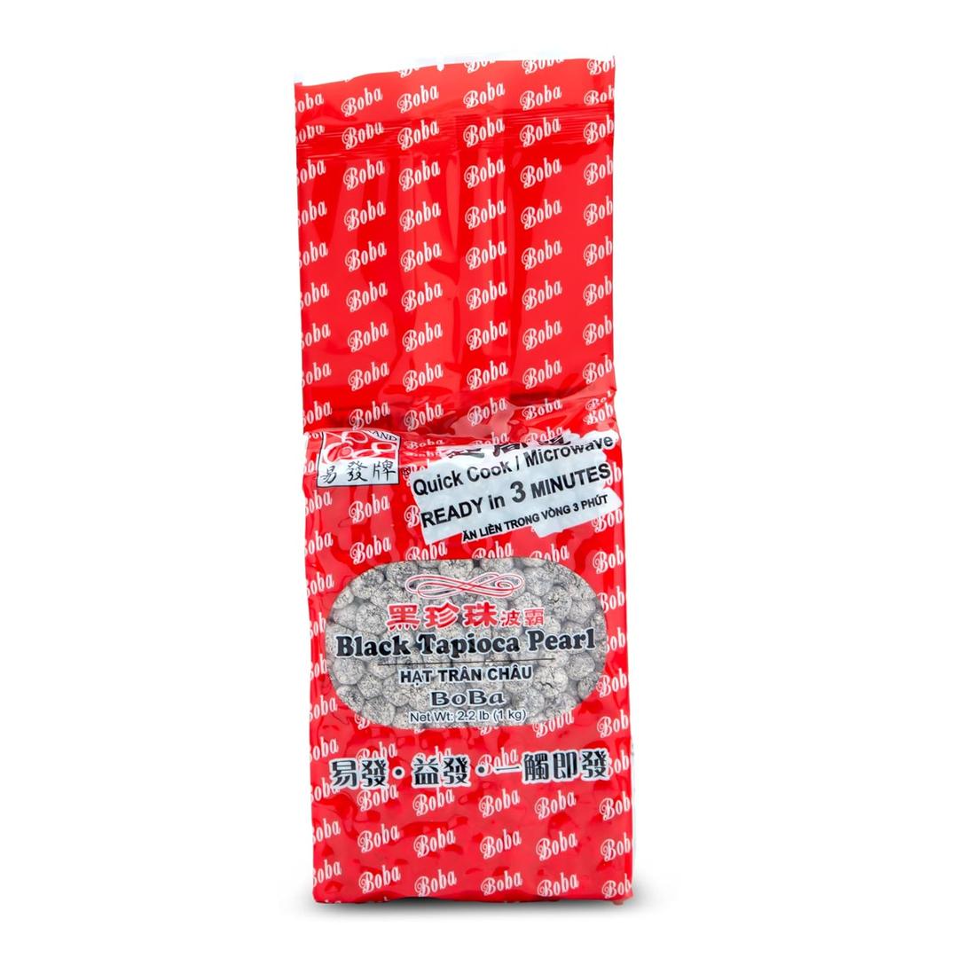 Soeos Boba Pearls, Black Tapioca Pearls, 2.2 lb (1 Kg), Fresh Boba Bubble Tea Ready in 5 Minutes (Pack of 1)