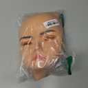 Silicone Female Head Mask for Crossdressing Cosplay Halloween (Beige)