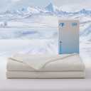 Cooling Comforter for Hot Sleepers, All Season Breathable Lightweight Comforter, Double Sided Cooling Blanket Cozy and Cool for Optimal Sleep - White, Queen 90"x90"