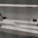 Meangood Bathroom Corner Shelf Stand, 3 Tier Solid Wood Display Shelf for Narrow Space, Shower Corner Shelf, Plant Stand Nightstand, for Living Room, Bedroom, Home Office, Elegant White