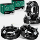 YHTAUTO 5x4.5 to 5x5 inch Wheel Adapters 1.25 inch Fit Accord, Civic, CR-V, Camry, Tacoma, Optima, Sorento, Patriot Tire Spacers w/M12x1.5 & 12.9 Grade Studs, 73mm Center Bore 5 Lug - 4PCS