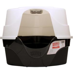 Natures Miracle Hooded Corner Litter Box, With Odor Control Charcoal Filter (P-5915)