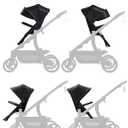 Momcozy ChangeGo Baby Stroller Second Seat Only | Extra Seat Attachment for ChangeGo Stroller | Adjustable Reclining Seat, Extendable UPF50+ Canopy, Leather Bumper Bar, 5-Point Harness, Stroller Seat Only
