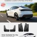 BASENOR 2026 2025 Tesla Model Y Juniper Mud Flaps Splash Guards [No Drilling No Tape] All-Weather Mud Guard, Tire Protector Mudflaps for Model Y Juniper 2025 2026