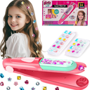 Hair Gem Stamper Kit, Bling Hair Jewels for Girls Toys, Hair Styling Tool with Reusable Shining Diamonds, Birthday Gifts Toys for Girls