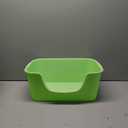 LoopTime Small Cat Litter Box with High Sides,Cat Boxes for Indoor Cats,Cat Litter Pan for Kitty,Litter Box with Low Entry,Easy to Clean,Anti-Splashing (Green)