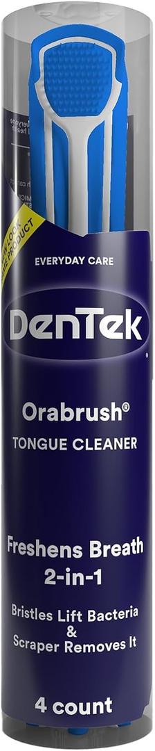 Orabrush Tongue Scraper, Multi, 4 Count (4 Count (Pack of 1))