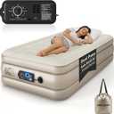Simpli Comfy Twin Air Mattress with Built-in Patented Constant Comfort Dual Pump, 18" Raised Blow-up Colchon Inflable Mattress, Three Adjustable Firmness Settings, Self-monitoring Air Retention System