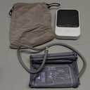 Blood Pressure Monitor Upper Arm Monitors for Home Use BP Machine with 2x120 Reading Memory Adjustable Arm Cuff 8.7"-15.7" Large Display with LED Background Light Storage Bag White