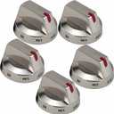 DG64-00473A Stove Knobs 5 Pack for Samsung Gas Range Oven, Cooktop Control Knobs Replacement for NX58H5600SS NX58F5700WS NX58H5650WS NX58J7750SS NX58M6850SS