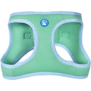 The Dodo Green Dog Harness, Size Small; Easy Step-in Harness for Dogs; Breathable Mesh Fabric; Snap-Together, Pinch Release Buckle, Ring for Leash Attachment; Everyday Pet Apparel