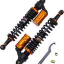 OUMURS 2Pcs 400mm Adjustable Motorcycle Air Shock Absorber Fit for Honda Suzuki Yamaha Kawasaki ATV Go Kart Quad Dirt Sport Bikes