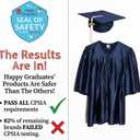 Shiny Child Graduation Cap, Gown, Tassel and 2026 Charm Set, Kindergarten Graduation and Kids Preschool (Blue, S)