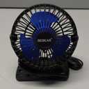 BESKAR USB Clip on Fan, Portable Small Fan with Cord Powered, 3 Speeds Strong Airflow, with Sturdy Clamp, Quiet Personal Desk Fan