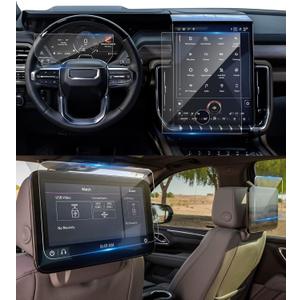 (4-pack) 2025 2026 Yukon Screen Protector for GMC Yukon (AT4 Ultimate/Denali Ultimate) (16.8In Navi+11In Dash+12.6In+12.6In Rear TV), 9H Tempered Glass 2025 2026 Yukon&Yukon XL Accessories