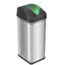 iTouchless 13 Gallon Smart Trash Can with Pet-Proof Lid  Motion Sensor Stainless Steel Bin with Odor Control for Kitchens, Offices & Garages