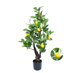 36" Artificial Lemon Tree with 10 Hand-Attached Fruits - Realistic Silk-Touch Foliage, Multi-Branch Design, Perfect for Home & Office Decor, Housewarming Gifts
