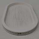 MAONAME Wood Serving Tray, Farmhouse Wooden Tray for Coffee Table, Oval Beaded Trays, White Decorative Trays for Living Room, Kitchen, 15" X 9" X 1.2"
