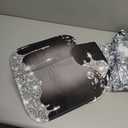 OLEBETY 4PCS Shiny Diamond Shower Curtain Sets with Rugs, Waterproof Fabric Black Shower Curtain, Glitter Bling Silver Drips Luxury Sparkle Jewelry Glam Women Girls Modern Bathroom Decor, Women Gifts