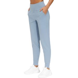 THE GYM PEOPLE Women's Joggers Pants Lightweight Athletic Leggings Tapered Lounge Pants for Workout, Yoga, Running (Blue, L)
