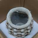 Rustic Farmhouse Vase, Boho Beige Vase for Pampas Grass Small Textured Knotted Vases for Flowers Decorative Cement Floral Vases for Home Decor, Living Room, Dining Table