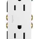 Legrand radiant 885TRWRWCC8 15 Amp 125V Outdoor Tamper Resistant Weather Resistant Residential Grade Decorator Duplex Receptacle Outlet, White (1 Count)