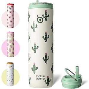 BOTTLE BOTTLE Insulated Water Bottle 24oz with Straw Lid and Handle for Sports Travel Gym Stainless Steel Water Bottles Double-Wall Vacuum Metal Leak Proof BPA-Free