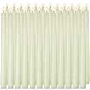 24 Pack Ivory Taper Candle Set, 10 Inch Smokless and Dripless Candlesticks Bulk for Dinner Party Wedding Seasonal Celebration and Daily Home Decoration