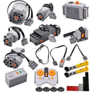32PCS Power Function Motor Set Compatible with Technic-Parts L Brand AA/AAA-Battery-Box Remote-Control Adjustable Speed Motor Parts