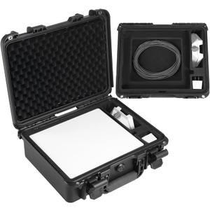 Waterproof Hard Case for Starlink Mini, Travel Carrying Case with Kickstand, Power Adapter, Pipe Adapter, Cables and Other Accessories