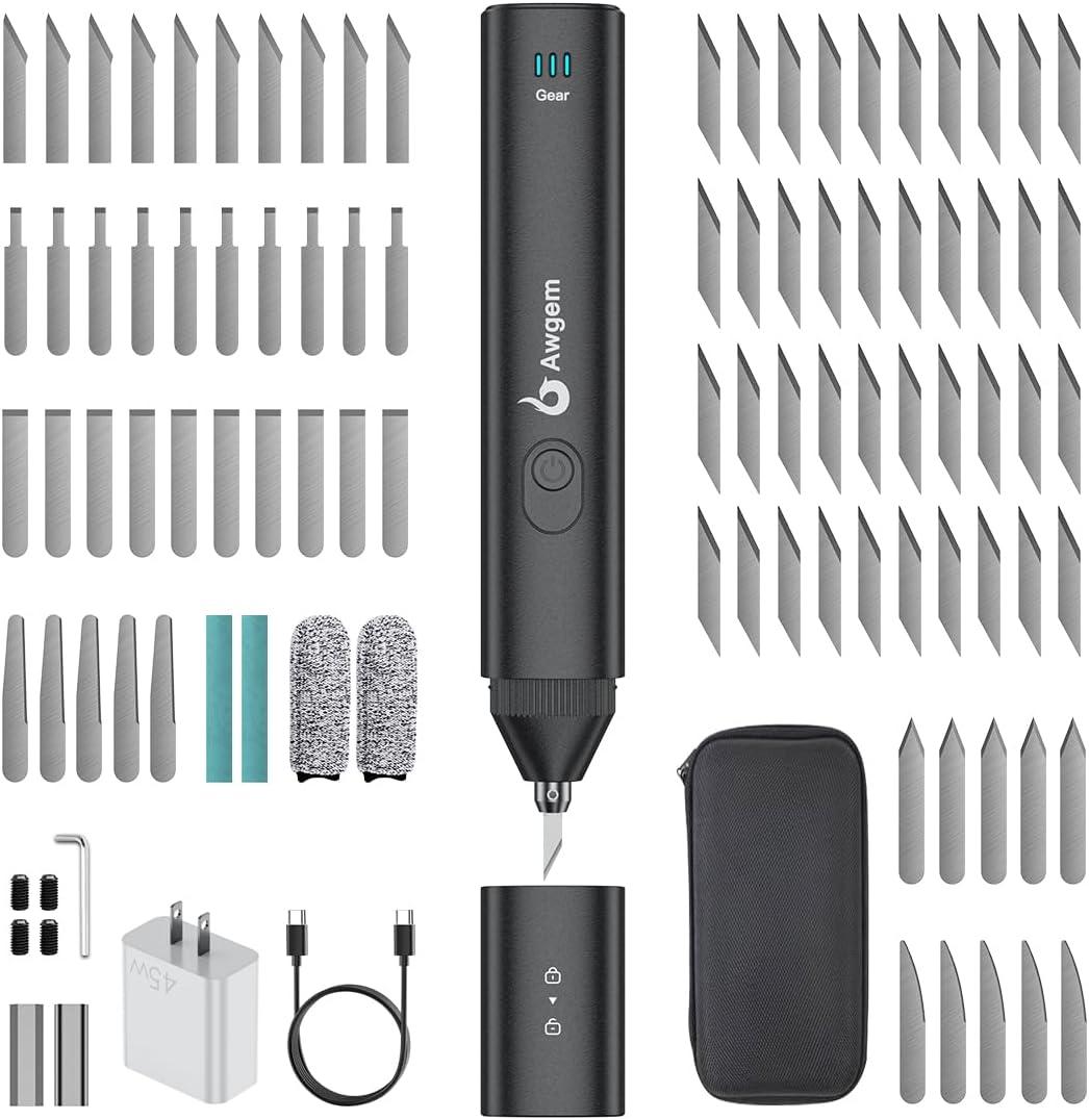 Ultrasonic Cutter Knife,40kHz Vibration & 40W,2in1 Ultrasonic Cutter & Polisher,Auto Power Adjustment,3 Cutting Powers For 3D Printing,Model Mods & DIY